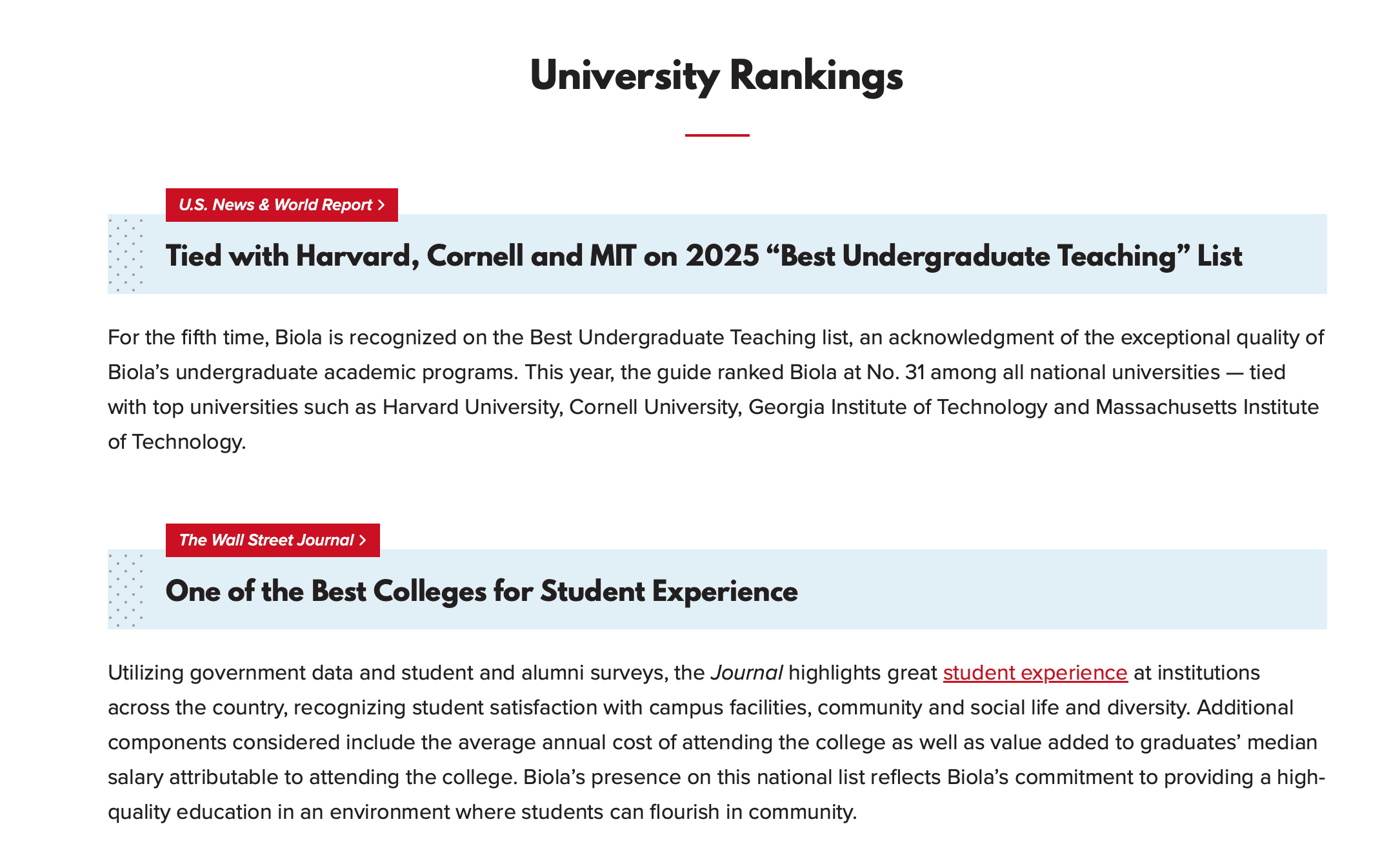 Rankings